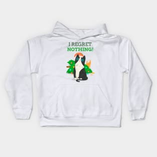 Cute Kitty Regrets Nothing Kids Hoodie